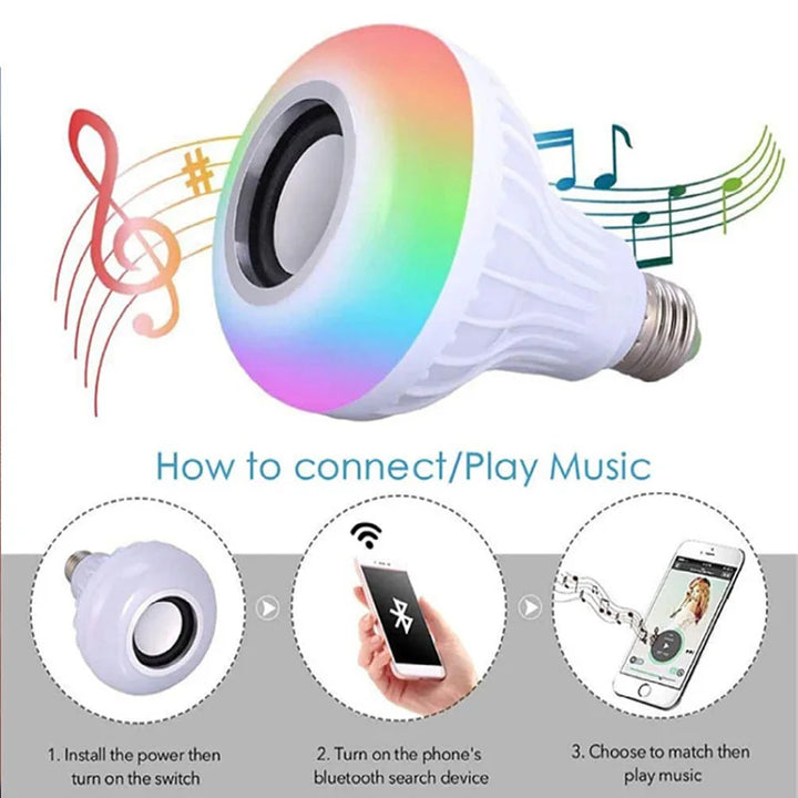 LED musique ampoule Bluetooth haut-parleur sans fil lumière intelligente E27 ampoule haut-parleur avec télécommande RGB musique couleur changeante parler