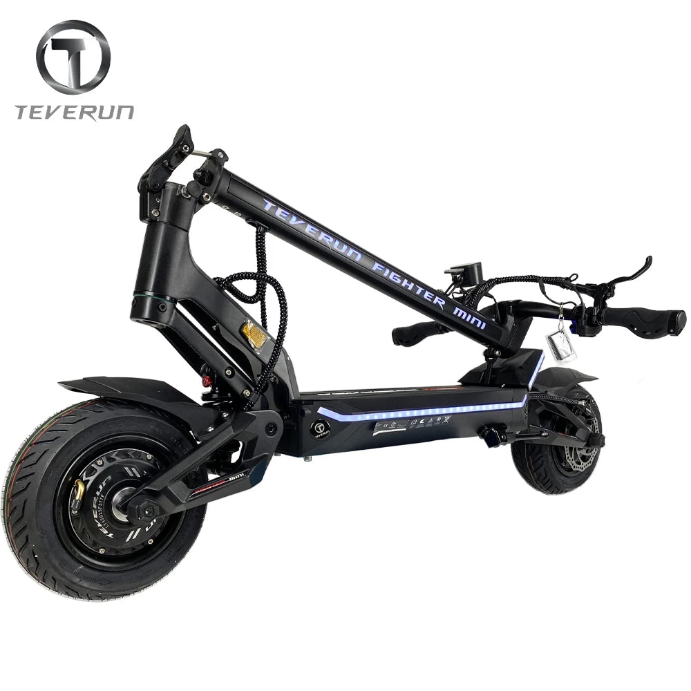 In Stock Teverun Fighter Mini 52V 20.8Ah Smart BMS APP Version Dual Motor 2*1000W Top Speed 60km/h Teverun Mini Scooter