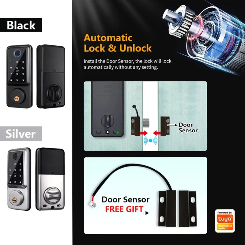 WiFi Smart Door Lock with Fingerprint Sensor and PIN Code*