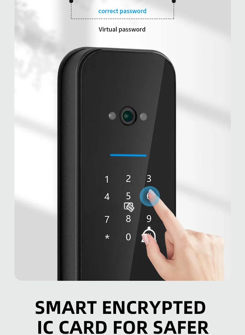 FHSKS Electronic Smart Door Lock with Fingerprint and Camera