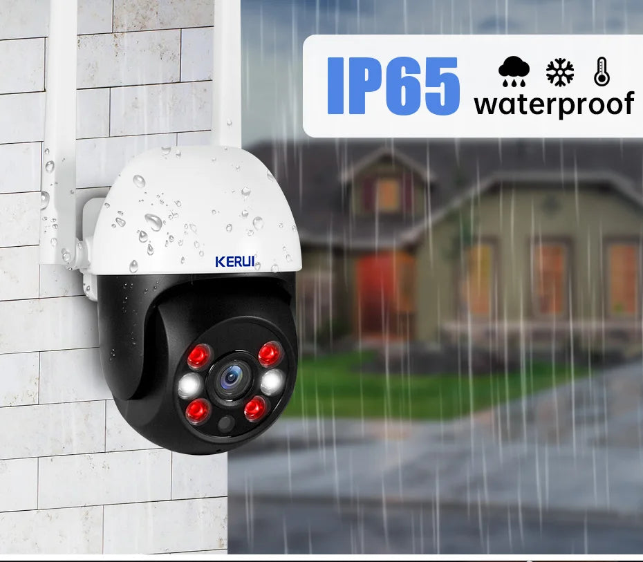 KERUI 3MP 5MP PTZ WiFi IP caméra sans fil Tuya caméra de sécurité extérieure intelligente CCTV Surveillance vidéo en espagne Local