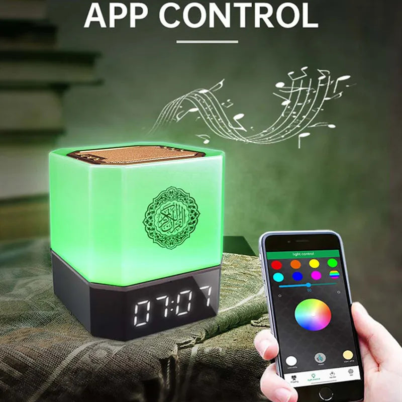 Quran Mp3 Digital Touch Lamp LED Clock Quran Speaker Ramadan Player For Muslim Gift with App Control Dropshipping