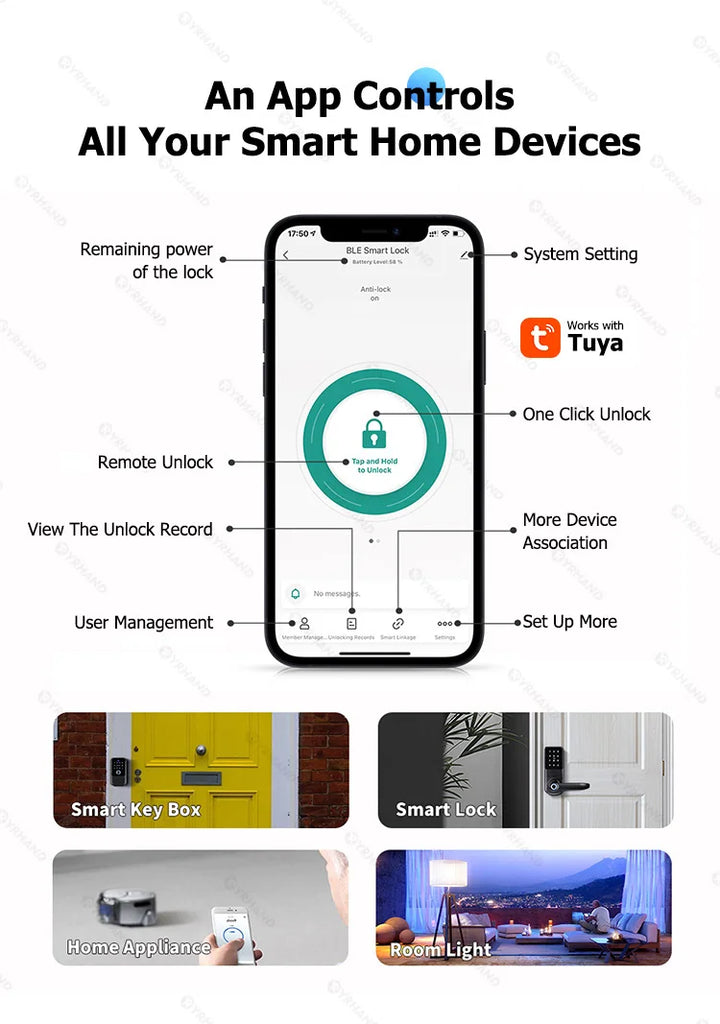 YRHAND Smart Fingerprint-Schloss