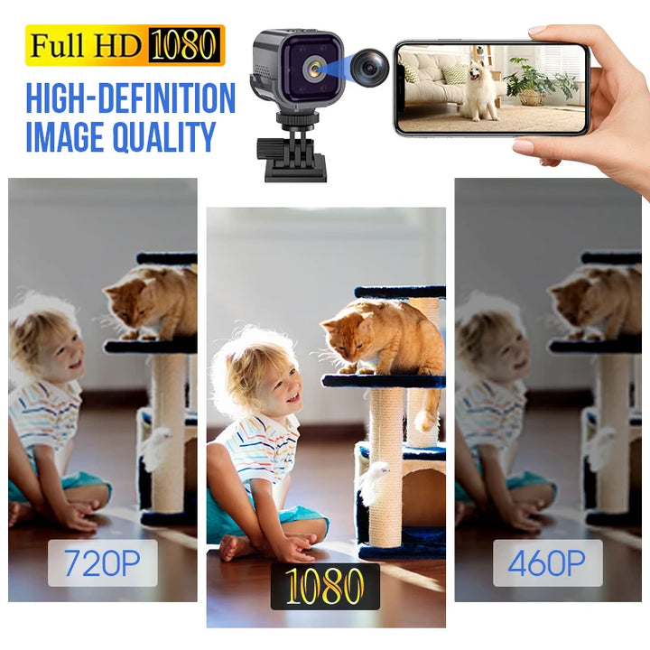 HD 1080P Ultra Long Standby WiFi Mini Cameras Low-Power Night Vision Mobile Detection Wireless Intelligent Surveillance Cameras