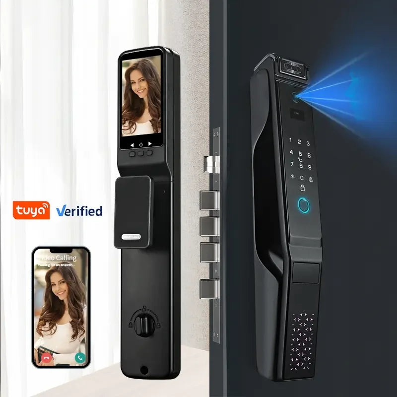 Automatic Lock Multi-function Smart Palmprint Tuya Real time intercom Wifi Intelligent Door Lock For Home Safe Lock