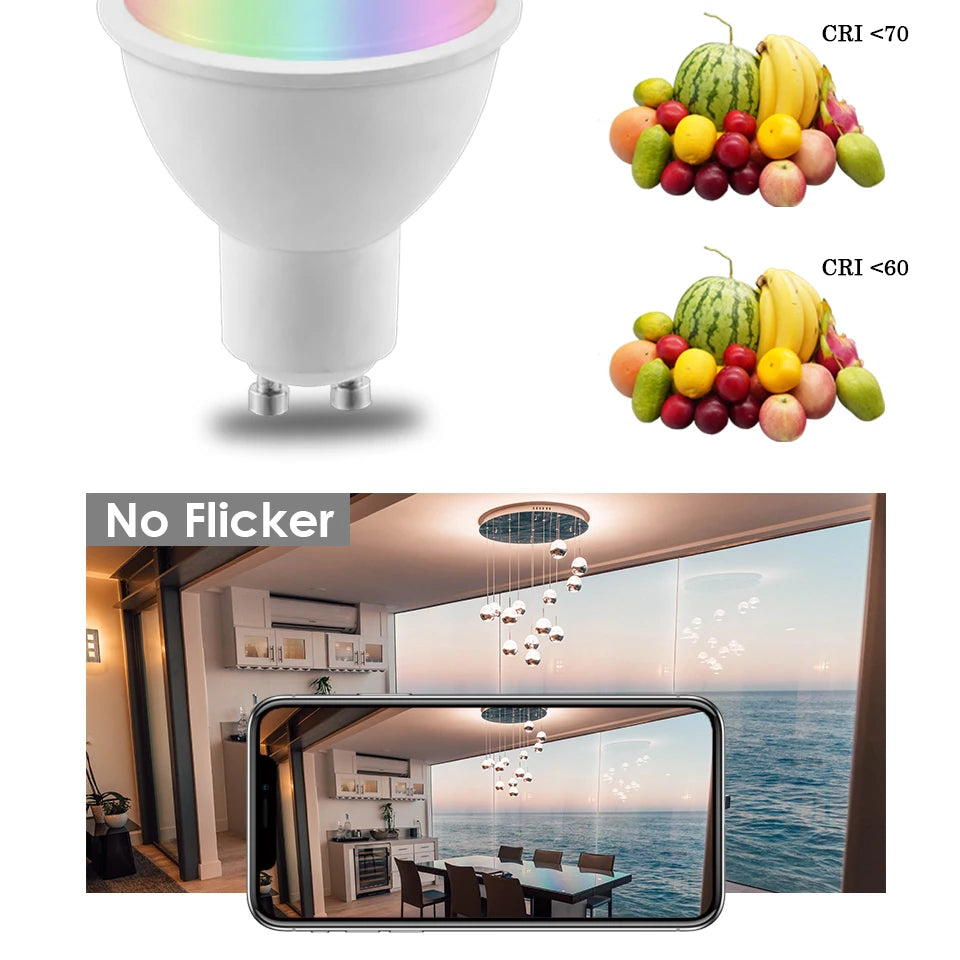 RGB Tuya Smart WiFi GU10 E27 E14