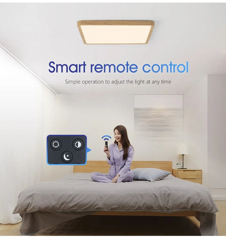 Square 0.9inch LED Ceiling Light 36w24wTuya Smart Remote/App Voice Control Alexa/Google Control Large Ceiling Lights Living Room