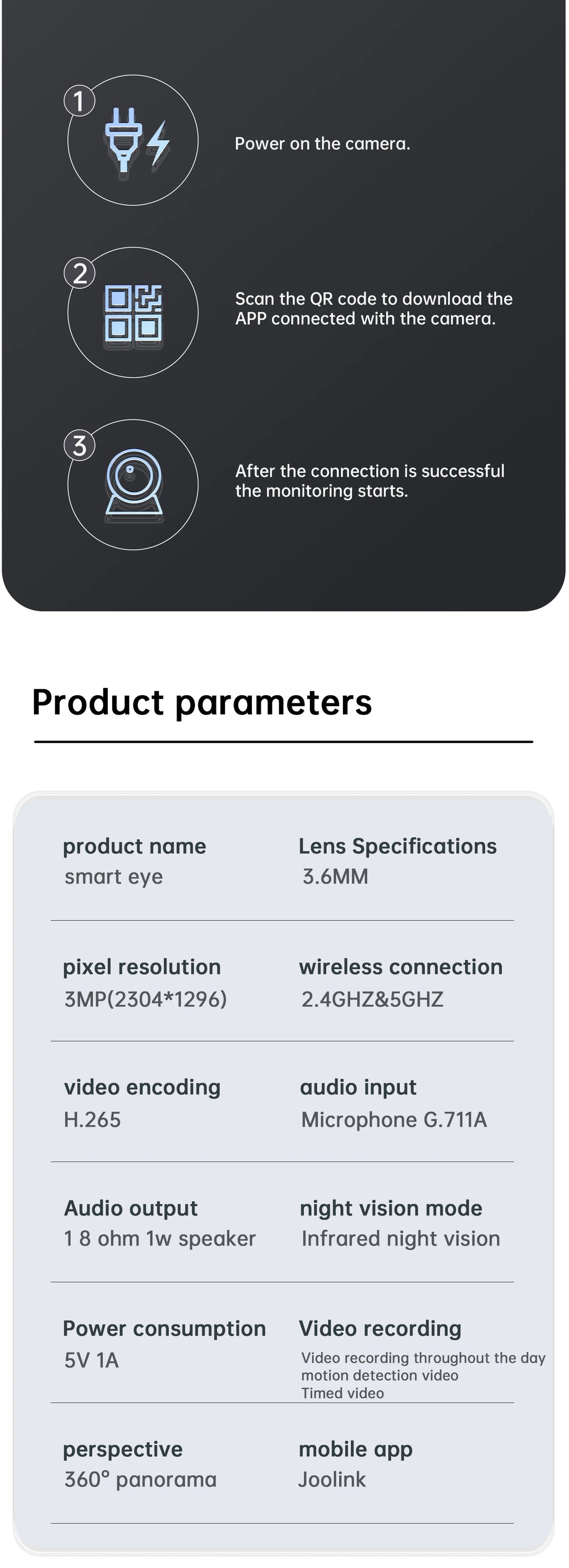 Lenovo 3MP 5G WiFi PTZ IP Kamera