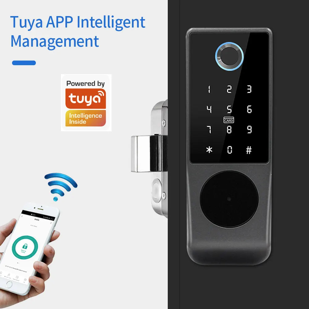 Wasserdichtes Tuya Smart Doppel-Seiten Fingerabdruckschloss