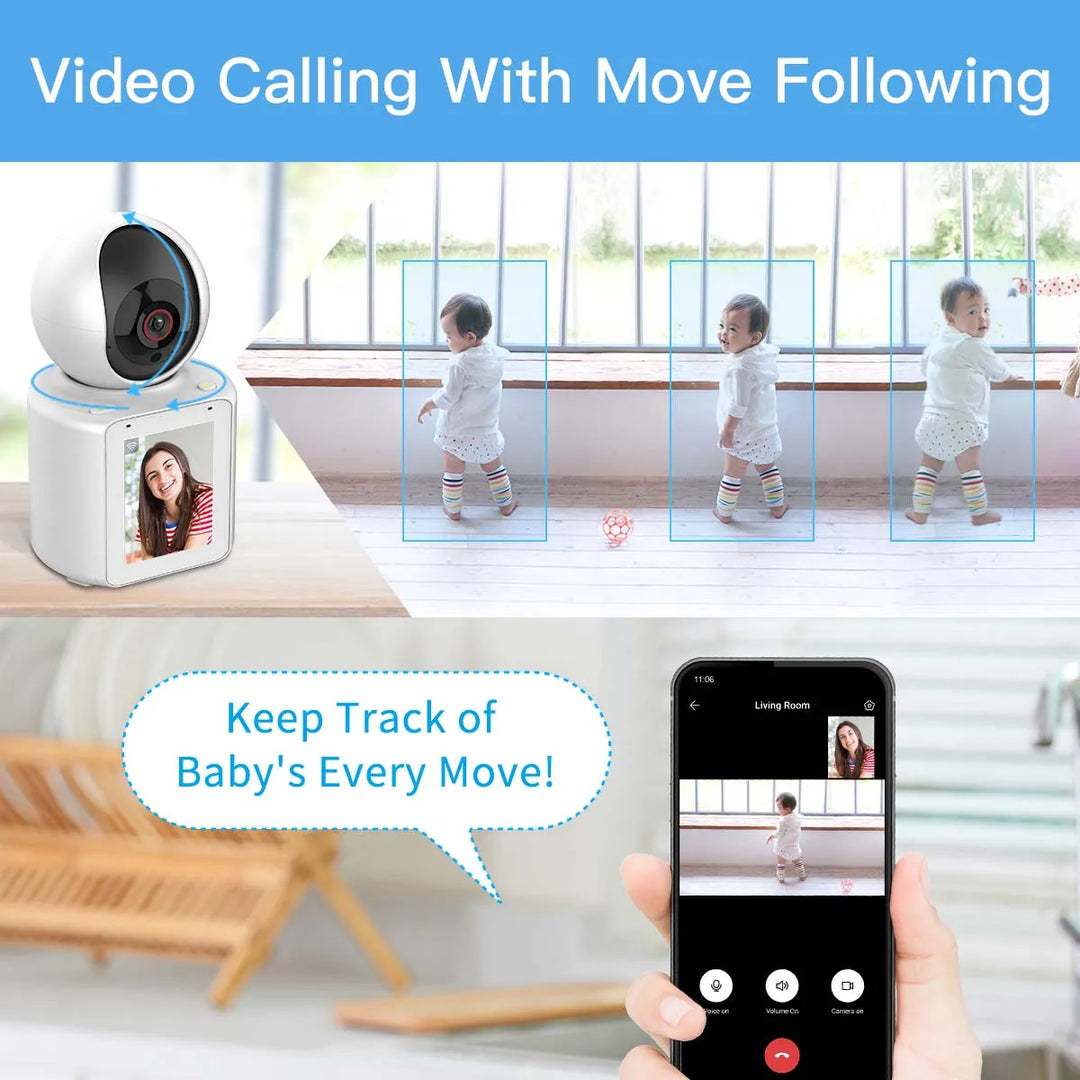 Wifi Video Calling Camera Babymonitor Home Security IP Cam Two-way Voice Call 360 Degree Rotate Monitor the Elderly And Baby