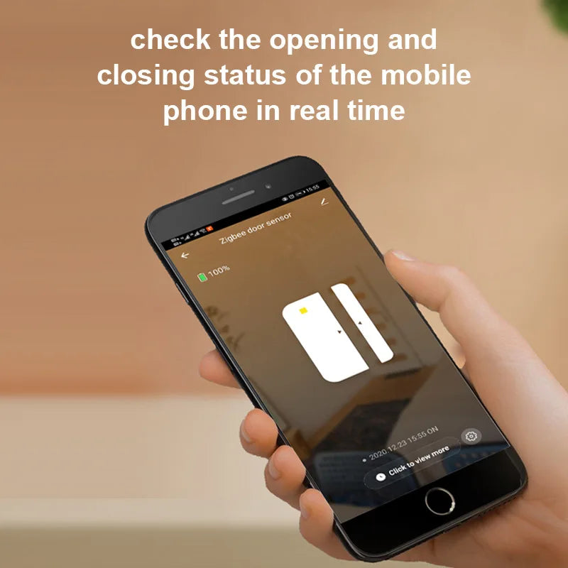 ZigBee Door Window Sensor Detector Tuya Smart Home Door Open/Closed Detector Security Protection Voice Works With Alexa Google