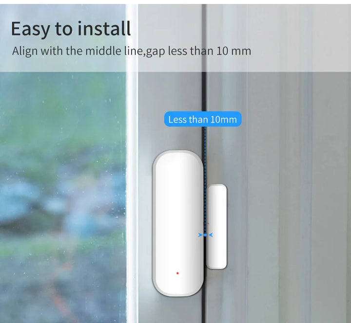 ZigBee Door Window Sensor Detector Tuya Smart Home Door Open/Closed Detector Security Protection Voice Works With Alexa Google