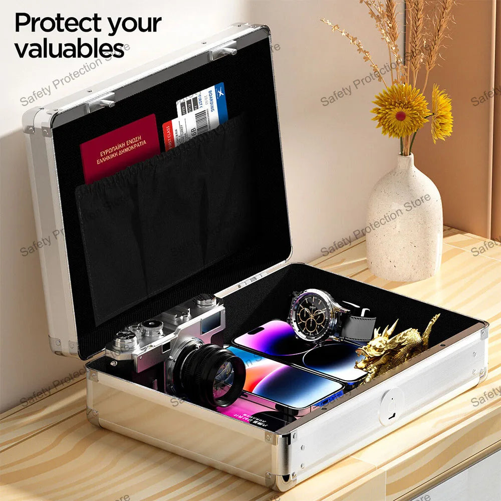 Biometric Fingerprint Safe Box Gun Safe Jewelry Privacy Security Storage Box  Morse Code Lock Box Intelligent Secret Hidden Safe