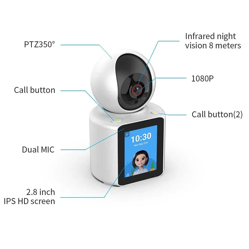 Xiaomi Wifi Video Calling Camera Babymonitor Home Security IP Cam Two-way Voice Call 360 Degree Rotate Monitor the Elderly Baby